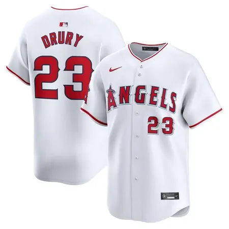 Men's Los Angeles Angels #23 Brandon Drury
White Home Limited Player Jersey
