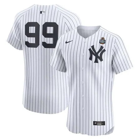 Men's New York Yankees #99 Aaron Judge
White 2024 World Series Home Elite Player Jersey