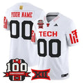 Men's Texas Tech Red Raiders Custom White Premier 100 Year Anniversary Football Jersey