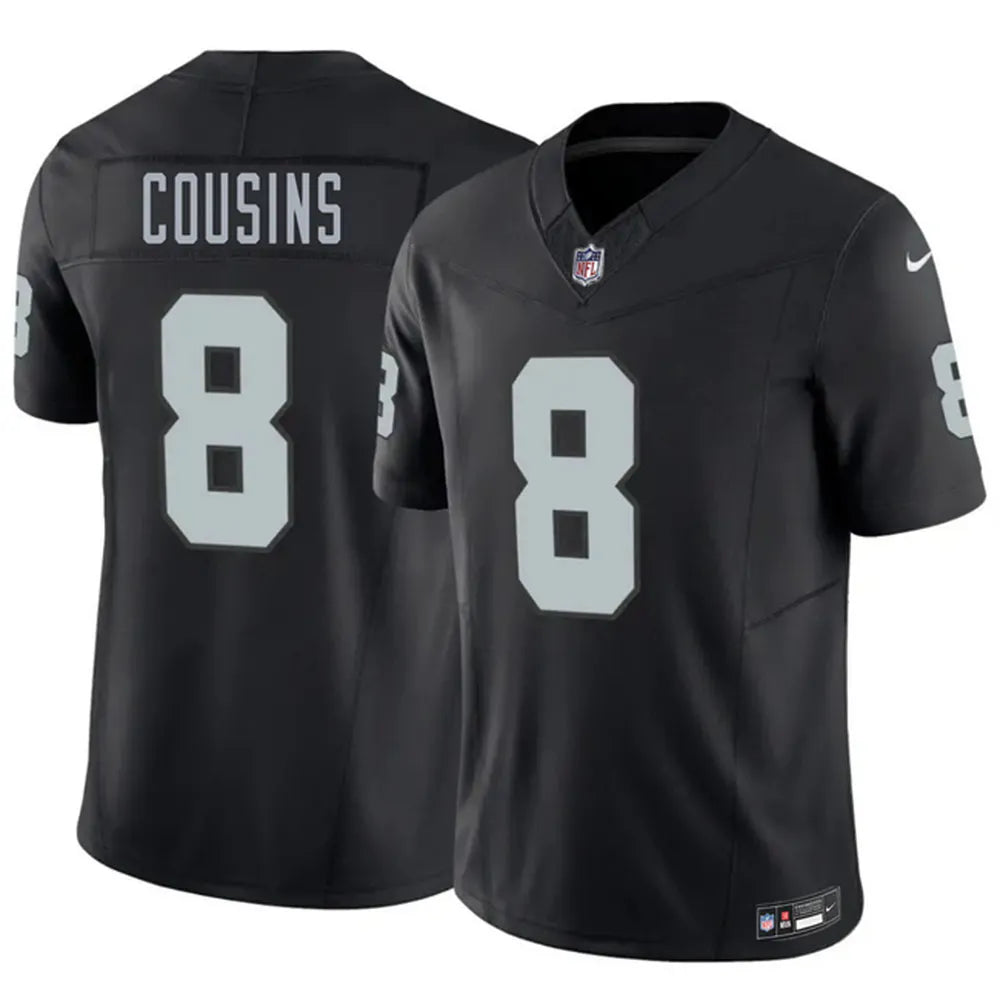 Men's Las Vegas Raiders #8 Kirk Cousins Black 2026 F.U.S.E. Vapor Untouchable Limited Stitched Football Jersey