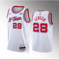 Men's Houston Rockets #28 Alperen Sengun White 2023/24 City Edition Stitched Jersey