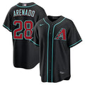 Men's Arizona Diamondbacks #28 Nolan Arenado Black Cool Base Stitched Baseball Jersey