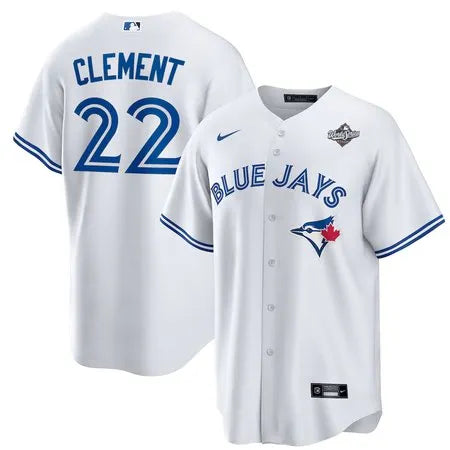 Men's Toronto Blue Jays #22 Ernie Clement
2025 World Series White Home Replica Jersey