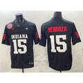 Men's Indiana Hoosiers #15 Fernando Mendoza Black 2025 National Champions Patch Vapor F.U.S.E. Limited Jersey