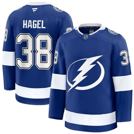 Men's Tampa Bay Lightning #38 Brandon Hagel Blue Premium Jersey