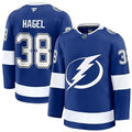 Men's Tampa Bay Lightning #38 Brandon Hagel Blue Premium Jersey