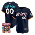 Youth San Diego Padres Navy 2026 City Connect Stitched Custom Jersey-Button Up