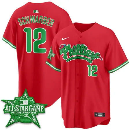 Men's Philadelphia Phillies #12 Kyle Schwarber Red 2026 MLB All-Star Jersey