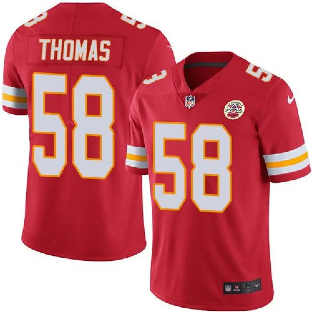 Chiefs #58 Derrick Thomas Red Men's Stitched NFL Limited Rush Jersey