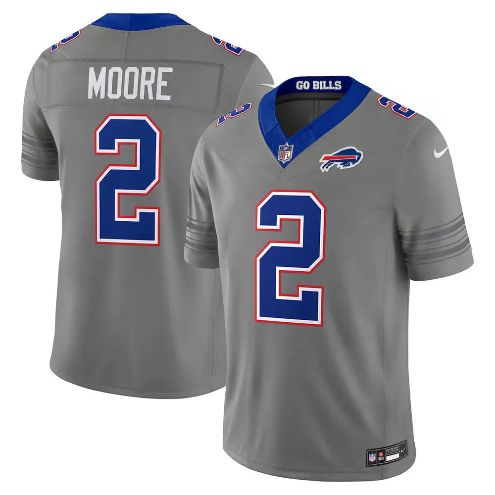 Youth Buffalo Bills #2 D.J. Moore Nike Gray Nickel City Vapor F.U.S.E. Limited Jersey