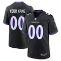Youth Baltimore Ravens Nike Black Alternate Game Custom Jersey (Black)