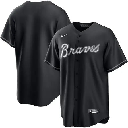 Men's Atlanta Braves
Black Lights Out Replica Jersey
