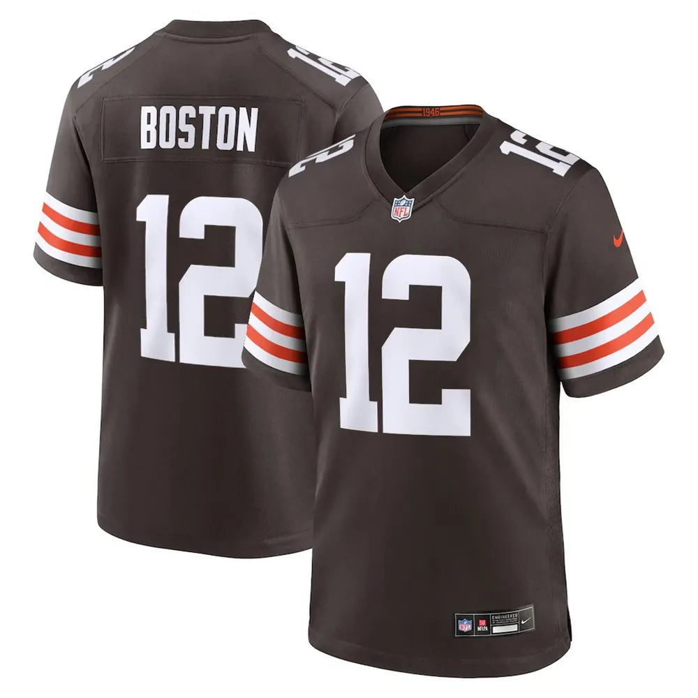 Men's Cleveland Browns #12 Denzel Boston Brown 2026 NFL Draft Game Jersey