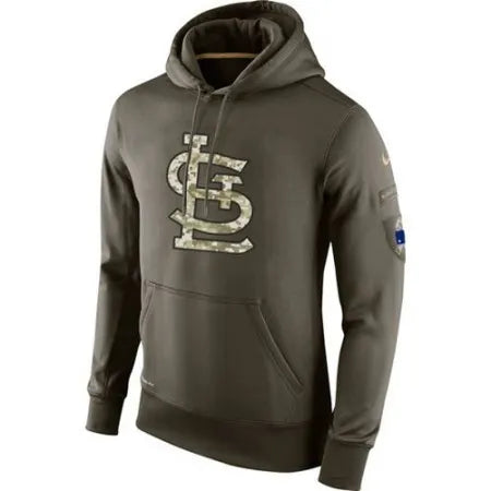 Men's St.Louis Cardinals
Olive Salute To Service KO Performance Hoodie
