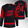 Men's Carolina Hurricanes #24 Seth Jarvis Black Red Stadium Series
Stitched Jersey