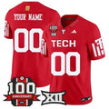 Men's Texas Tech Red Raiders Custom Red Premier 100 Year Anniversary Football Jersey