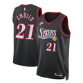 Men's Philadelphia 76ers #21 Joel Embiid Black 2025/26 Hardwood Classics Jersey