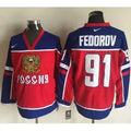 Red Wings #91 Sergei Fedorov Red/Blue
Stitched NHL Jersey