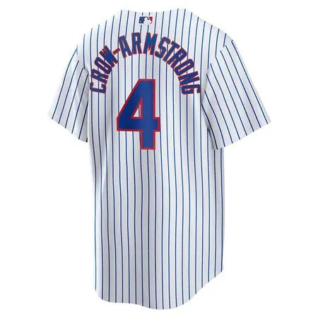 Men's Chicago Cubs #4 Pete Crow-Armstrong White Home Replica Player Jersey