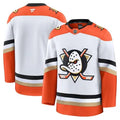 Men's Anaheim Ducks White Away Premium Jersey