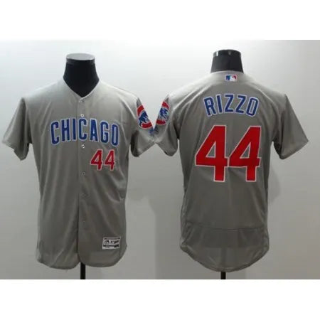 Cubs #44 Anthony Rizzo Grey Flexbase Authentic Collection Road Stitched MLB Jersey