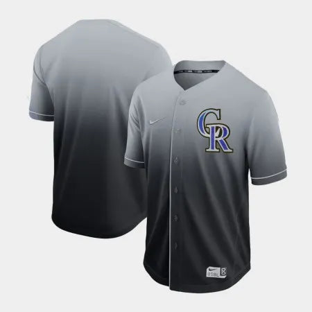 Men's Colorado Rockies Blank Black Fade Stitched MLB Jersey