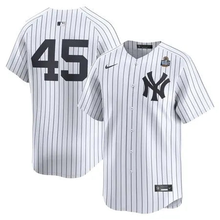 Men's New York Yankees #45 Gerrit Cole
White 2024 World Series Limited Player Jersey