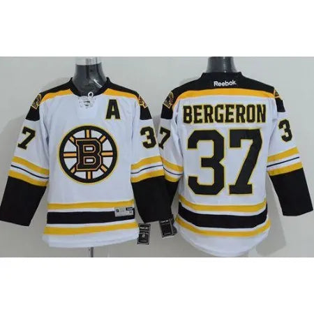 Bruins #37 Patrice Bergeron White Stitched NHL Jersey