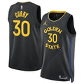Men's Golden State Warriors #30 Stephen Curry Jordan Brand Black 2024/25 Swingman Statement Edition Jersey