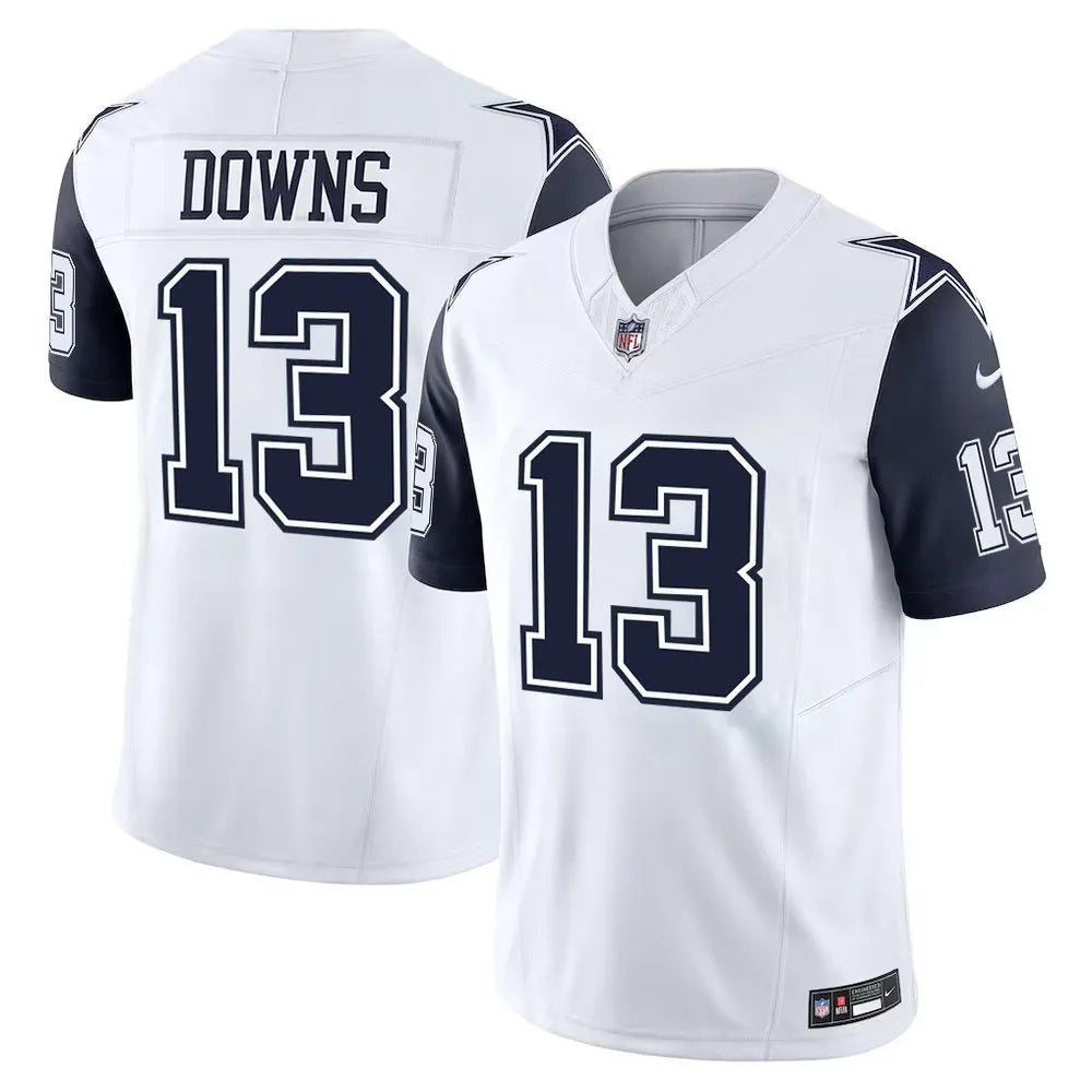 Men's Dallas Cowboys #13 Caleb Downs White 2026 NFL Draft Vapor F.U.S.E. Limited Jersey