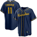 Men's Milwaukee Brewers #11 Jackson Chourio
Navy Home Replica Jersey