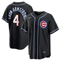 Men's Chicago Cubs #4 Pete Crow-Armstrong Nike Fashion Replica Black Out Jersey