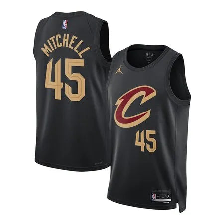 Men's Cleveland Cavaliers #45 Donovan Mitchell
Black Swingman Statement Edition Jersey