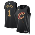 Men's Cleveland Cavaliers #1 James Harden Black Swingman Statement Edition Jersey