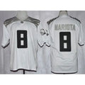 Ducks #8 Marcus Mariota White Diamond Quest Stitched NCAA Jersey