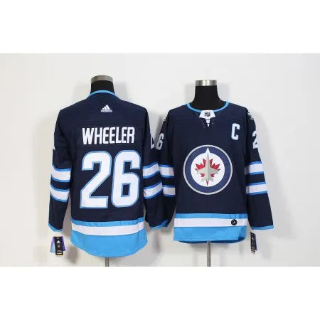 Men's
Winnipeg Jets #26 Blake Wheeler Navy Stitched NHL Jersey