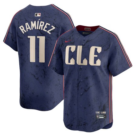 Men's Cleveland Guardians #11 Jose Ramirez
Navy 2024 City Connect Limited Jersey