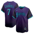 Men's Arizona Diamondbacks #7 Corbin Carroll
Purple 2025 City Connect Limited Player Jersey
