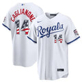 Youth Kansas City Royals #14 Jac Caglianone Nike White USA 250 Fourth of July Home Stadium Jersey