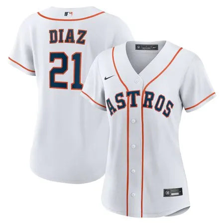 Women's Houston Astros #21 Yainer Diaz
White Home Replica Jersey